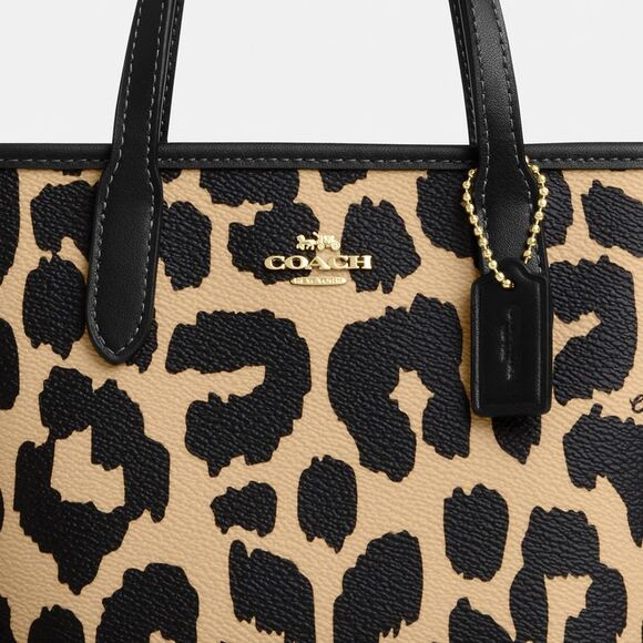 NWT Coach Outlet City Mini Tote Bag Leopard Print - Picture 4 of 7
